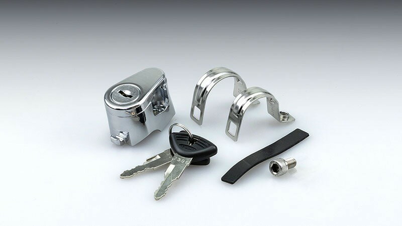 KIJIMA（キジマ） ヘルメットロック クランプ式 22.2/25.4mm クロームメッキ 303-1625