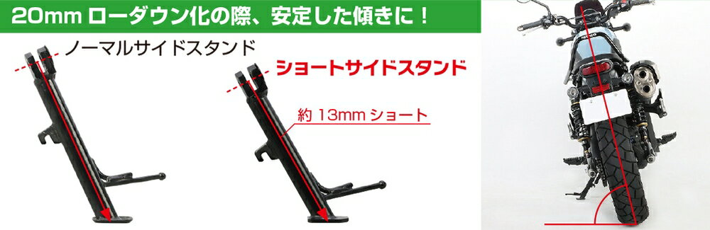 KITACO CL250 ショートサイドスタンド 676-1870100