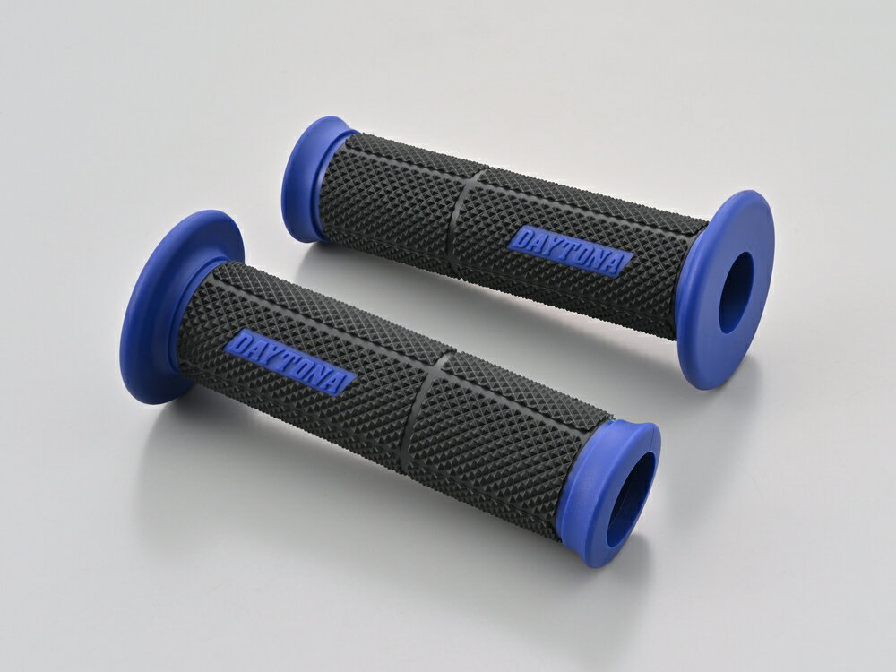 后钢架 - DAYTONA GRIPPY GRIP GG-DUAL-BASE2（全長123mm / Φ22.2ハンドル用）ブラック/ブルー 61812