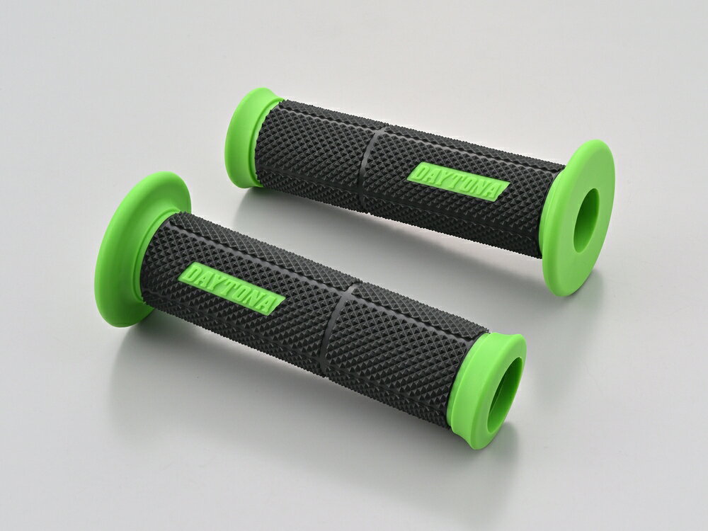 DAYTONA GRIPPY GRIP GG-DUAL-BASE2（全長123mm / Φ22.2ハンドル用）ブラック/グリーン 61814