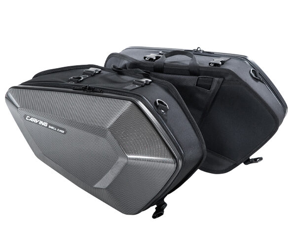 TANAX MOTO FIZZ カービングシェルケース サイドバッグ カーボン柄 MFK-272