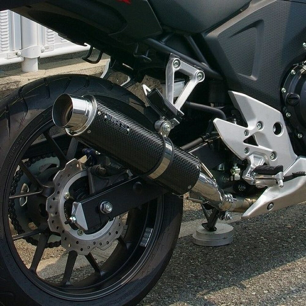 WR'S CBR400R/CB400F/400X スリップオン ラウンド・カーボンサイレンサー JMCA BC1420JM