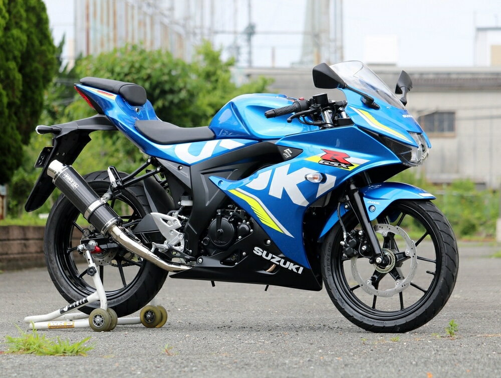 WR'S GSX-R125 / GSX-R150 フルエキゾースト ラウンド・カーボンサイレンサー JMCA SC3125JM
