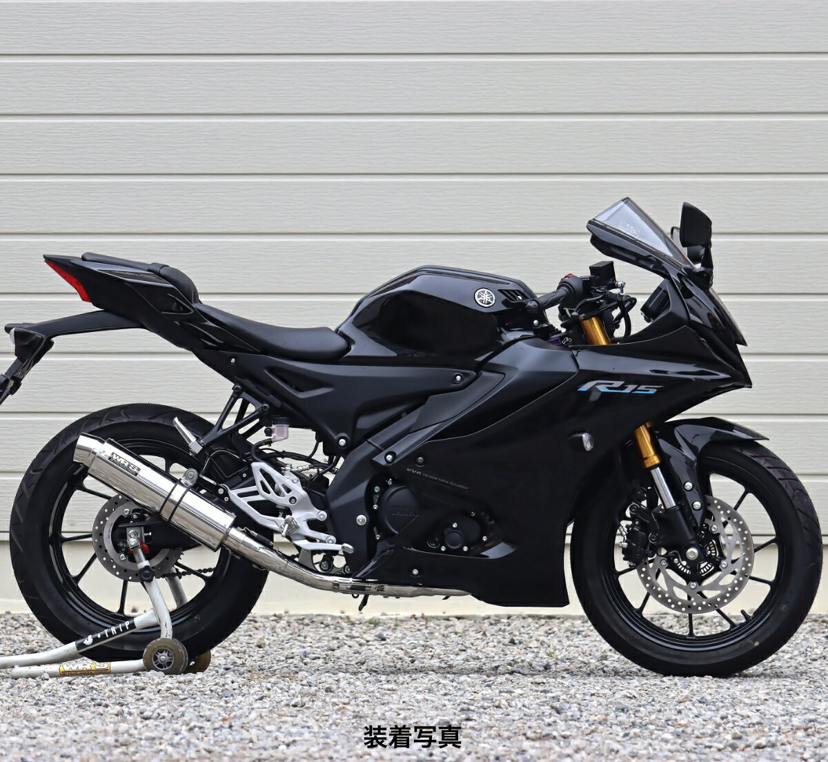 WR'S YZF-R125/R15/MT-125 ラウンドタイプフルエキゾーストマフラー（ステンレス） LA2140JM