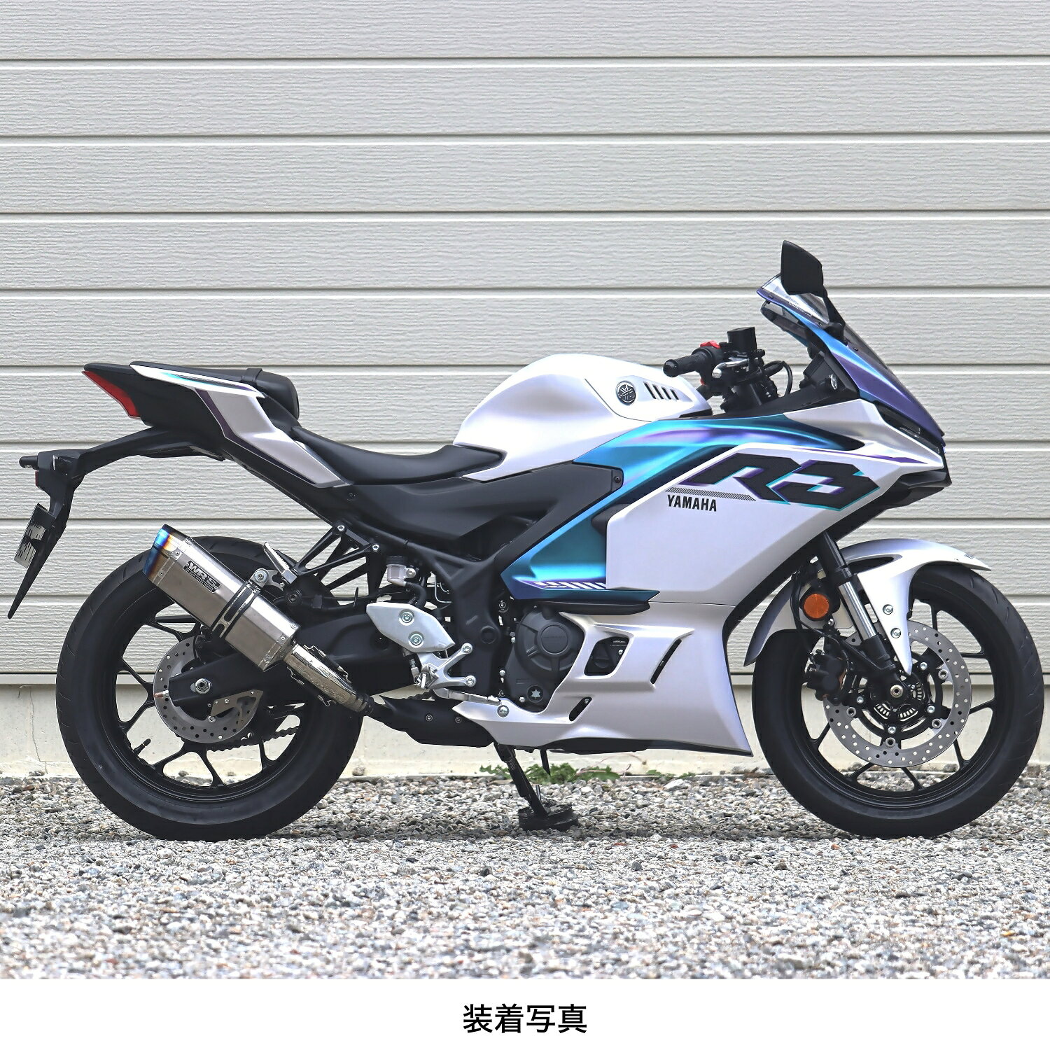WR'S YZF-R3/MT-03 SS-OVALスリップオンマフラー（ソリッドチタン） SK2320JM