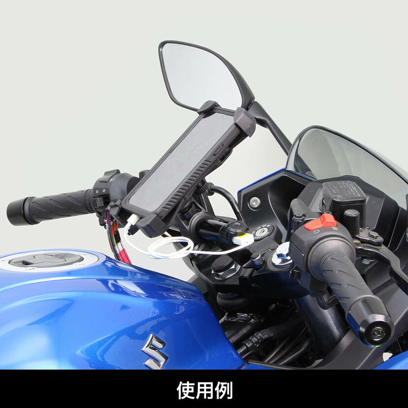 HURRICANE（ハリケーン） SUZUKI ジクサーSF250 クランプバー（USB電源付） HU1040B