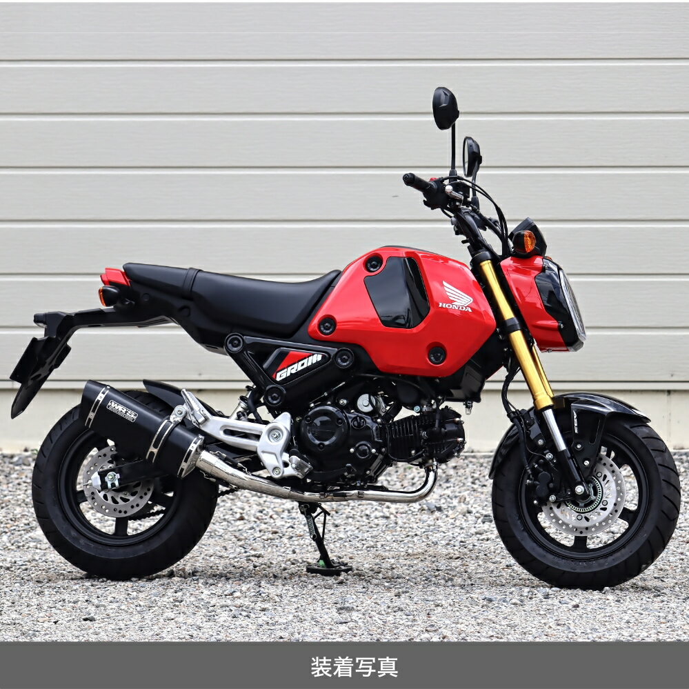 51 cc 〜125 cc  - WR'S HONDA グロム SS-OVAL F-BLACKチタン フルエキゾーストマフラー LF1180JM