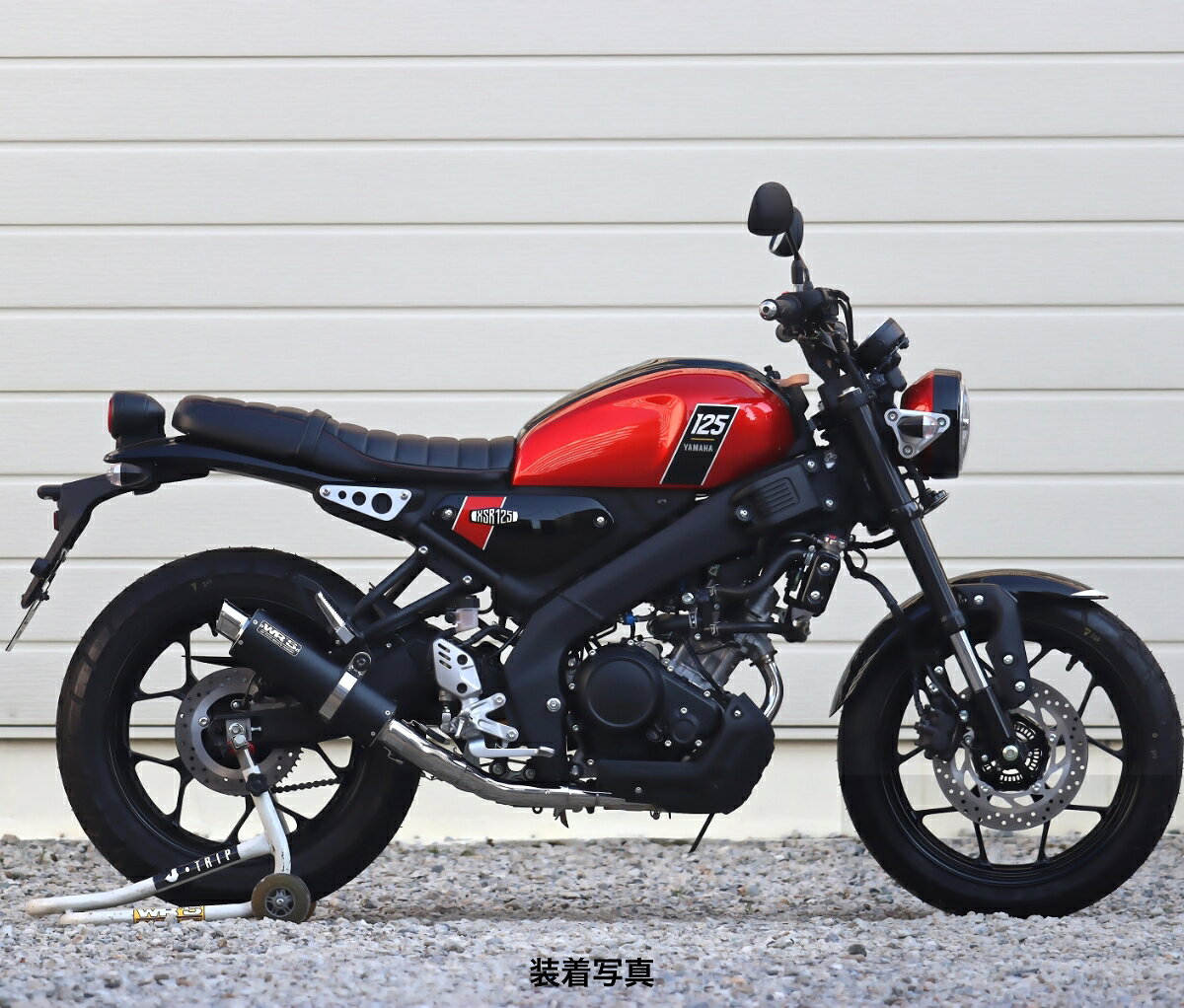 WR'S YAMAHA XSR125 ショートオーバルフルエキゾーストマフラー（F-BLACK） LF2150JM