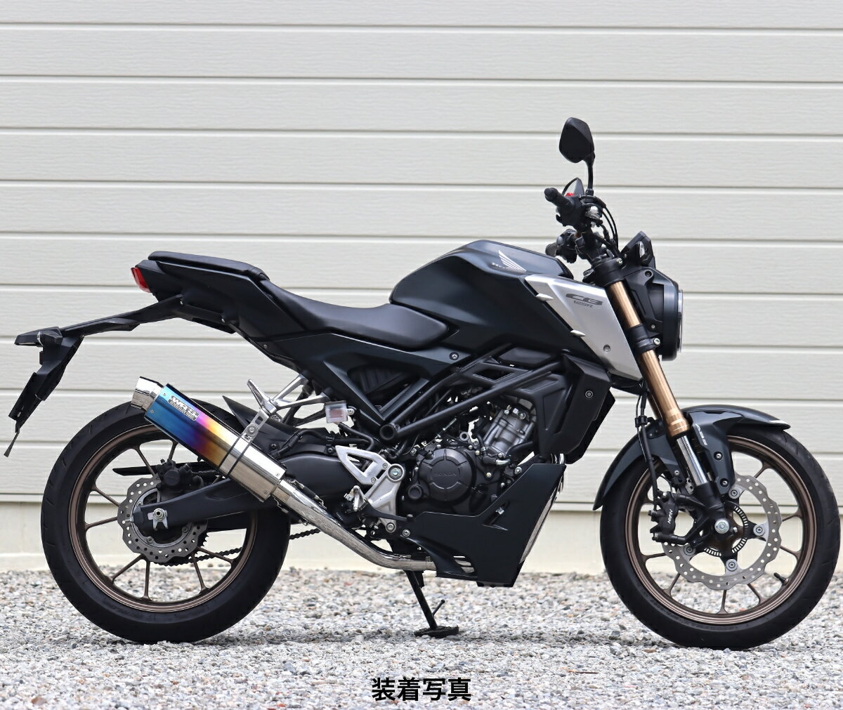 51 cc 〜125 cc  - WR'S HONDA CB125R ラウンドタイプフルエキゾーストマフラー（焼き色チタン） LS1110JM