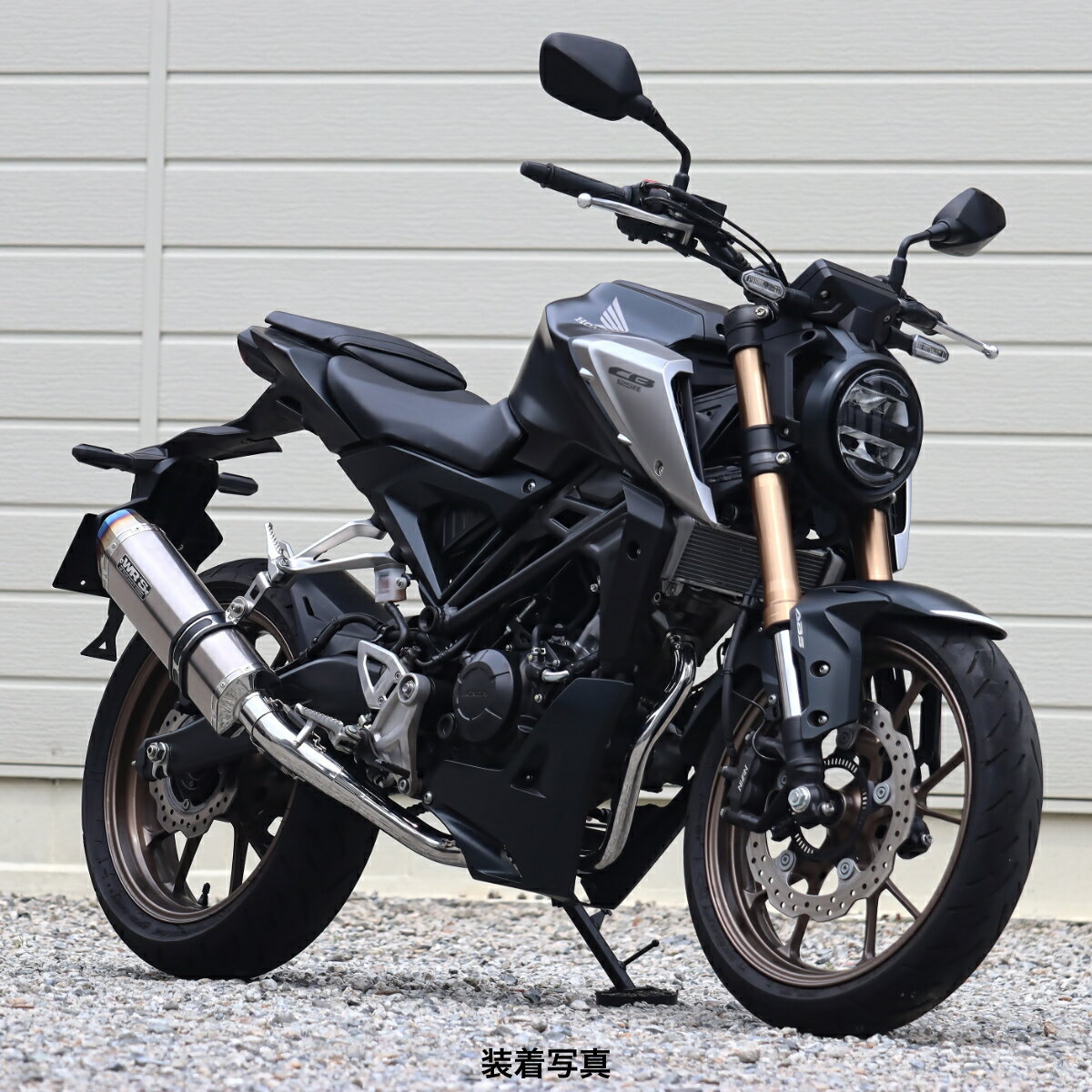 WR'S HONDA CB125R SS-OVALフルエキゾーストマフラー（ソリッドチタン） LK1110JM