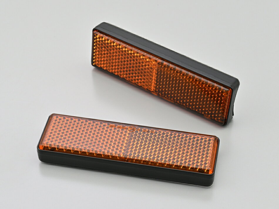 樂天商城 - DAYTONA ユニバーサルリフレクター レクタングル 両面テープ貼付 / アンバー フォークマウント（M） 48502