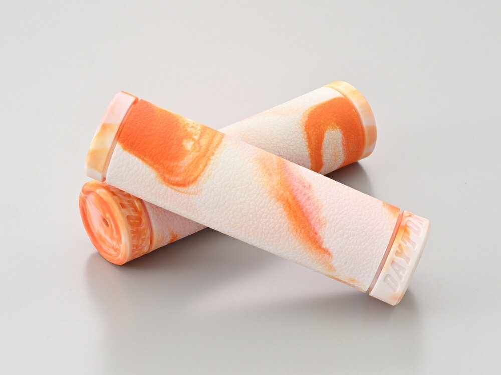 DAYTONA GRIPPY GRIP GG-D-MARBLE（全長125mm） ホワイト/オレンジ 49581