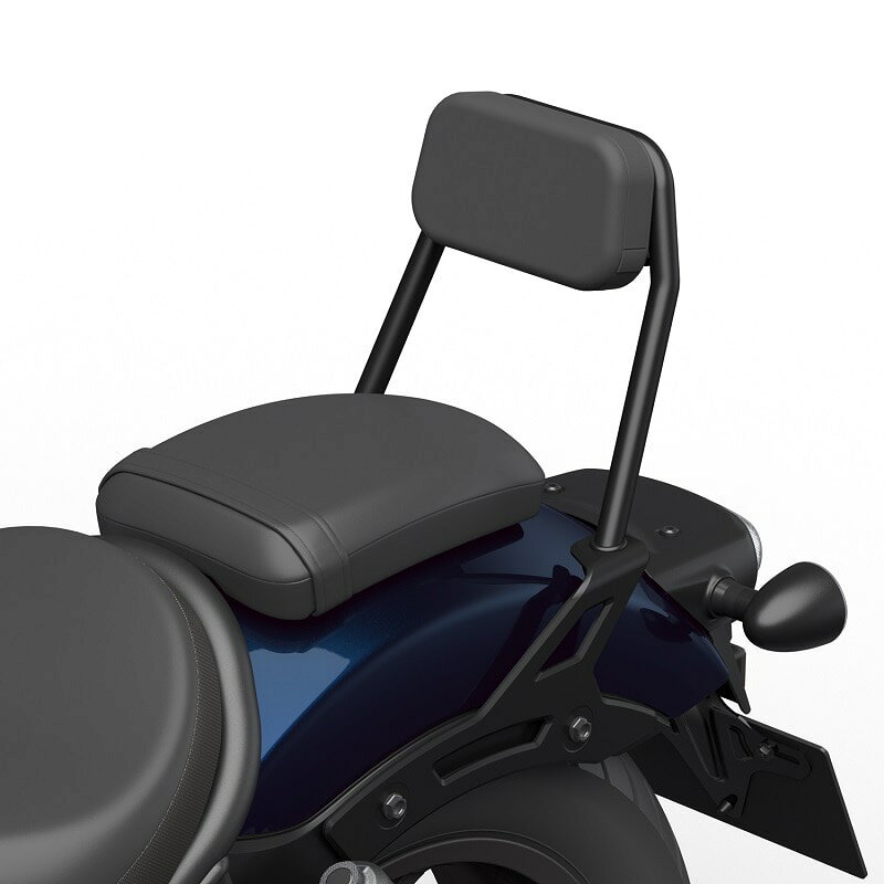 ◆適合車種 Rebel 1100 （SC87-1000001〜） パッセンジャーの安心感を高め、快適性を向上させるバックレストです。 密度の異なる2種類のクッションを使用し、快適性を向上させたパッドを採用。 別売のリアキャリアと同時装着可能です。 材質:ステー部/銅管＋鋼板。表面処理:マットブラック塗装。 ■取り付けには別売の純正用品バックレストパッドが必要です。 取付時間:0.1H。 ※Rebel 1100 Tへの取付時間は0.4Hとなります。 ※バックレスト単体では使用できません。 ※キジマ　タンデムグリップ、アクティブ　グラブバー、デイトナ　サドルバッグサポート、デイトナ　リバーシブルバックレストとの同時装着不可。 ※画像は海外仕様車への装着です。※保証をお受けされる際のご注意 Honda様ご指定の二輪販売店、ディーラーにてお取り付けをお願い致します。