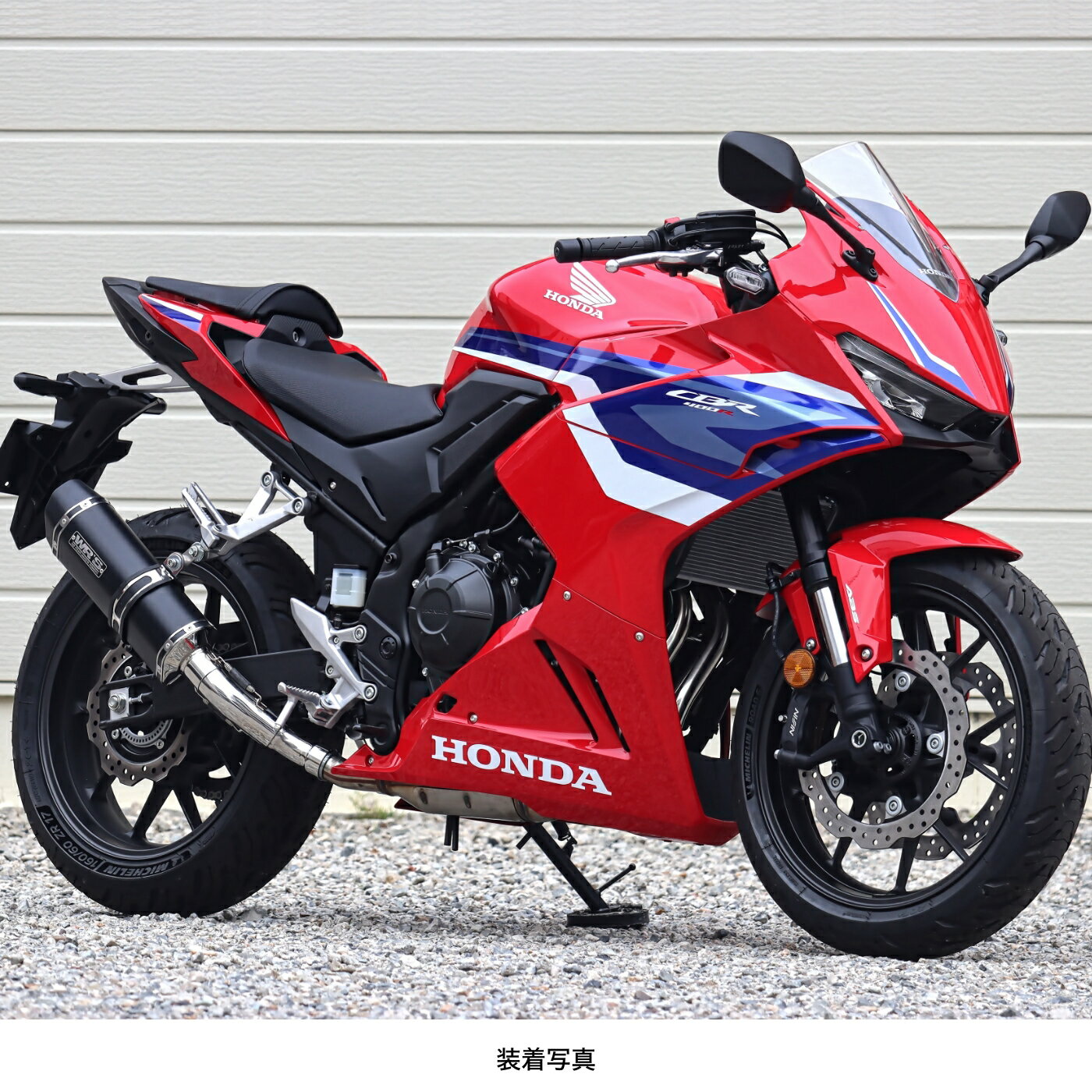 251 cc 〜400 cc  - WR'S HONDA CBR400R('24-) SS-OVALショート スリップオンマフラー（F-BLACKチタン） SF1470JM