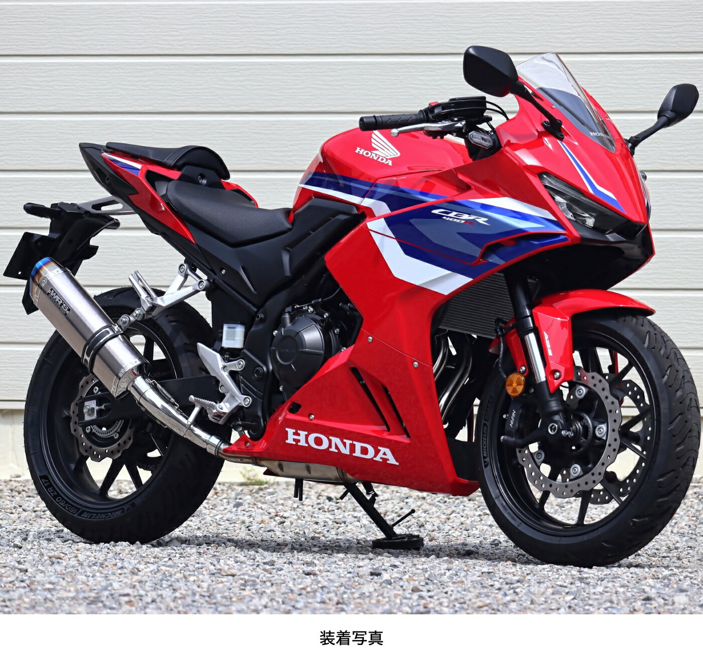251 cc 〜400 cc  - WR'S HONDA CBR400R('24-) SS-OVALロング スリップオンマフラー（ソリッドチタン） OV1470JM