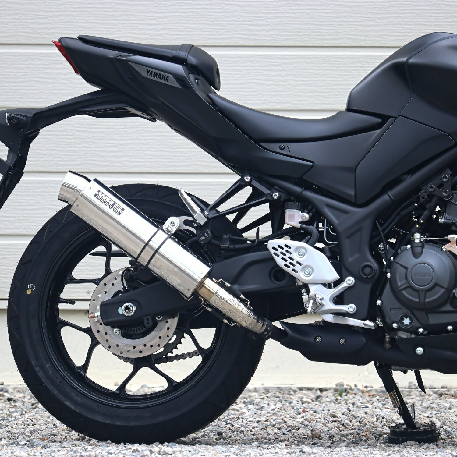 WR'S YZF-R25（’25-）/MT-25（’25-） ラウンドタイプ スリップオンマフラー（ステンレス） BF2280JM