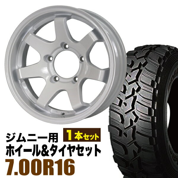 樂天商城 - 【1本組】ジムニー タイヤホイールセット JB64 JB74 JB23 JA11系 MUD-SR7（マッド エスアールセブン） 16インチ×5.5J-20 シャインホワイト×DUNLOP GRANDTREK MT2 700R16【2本以上で送料無料】オリジン ORIGIN Labo