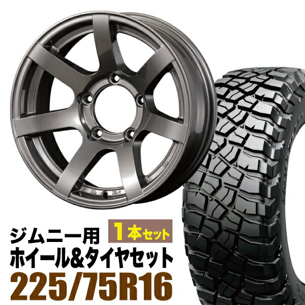 Rakuten - 【1本セット】MUD-S7 16インチ 5.5J -20 ガンメタ + BFGOODRICH MUD-TERRAIN T/A KM3 LT225/75R16 115/112Q