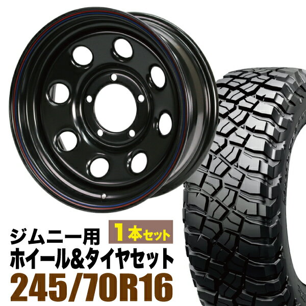 樂天商城 - 【1本セット】鉄八 16インチ 6.0J -20 ブラック + BFGOODRICH MUD-TERRAIN T/A KM3 LT245/70R16 113/110Q