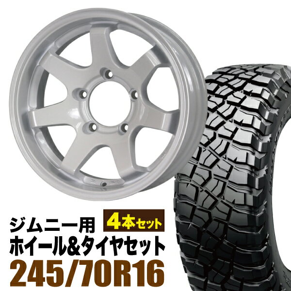樂天商城 - 【4本セット】MUD-SR7 16インチ 5.5J -20 シャインホワイト + BFGOODRICH MUD-TERRAIN T/A KM3 LT245/70R16 113/110Q