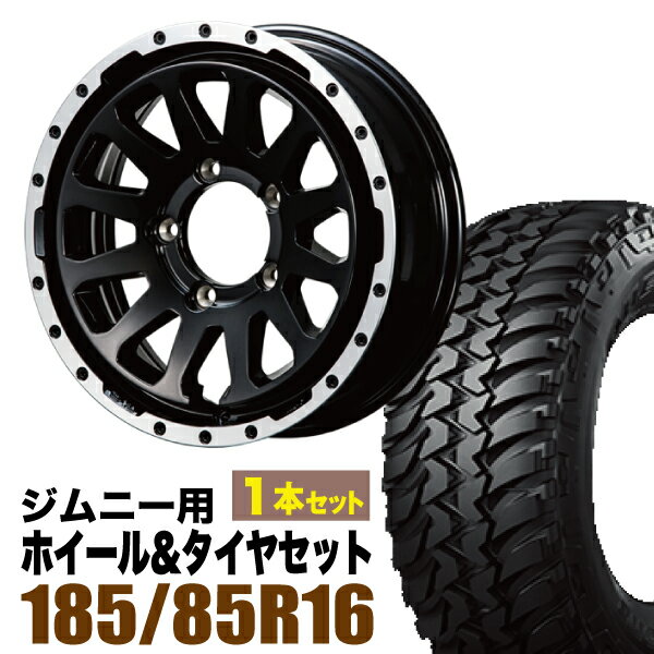 乐天商城 - 【1本組】MUD-ZEUS Jimny 5.5J+20 グロスブラック+BRIDESTONE DUELER M/T674 185/85R16 105/103 LT【2本以上送料無料】