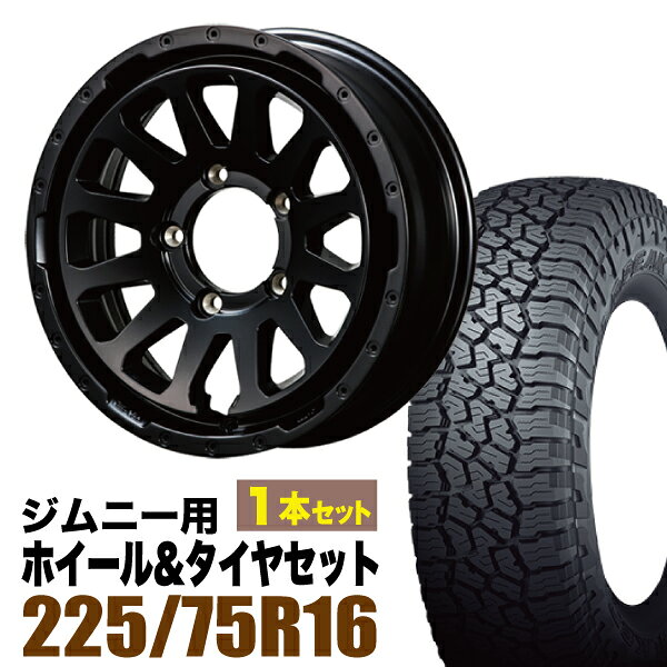 Rakuten - 【1本組】MUD-ZEUS Jimny 5.5J+20 マットブラック+FALKEN WILDPEAK（ファルケン ワイルドピーク）A/T3W LT225/75R16 115/112Q【2本以上送料無料】