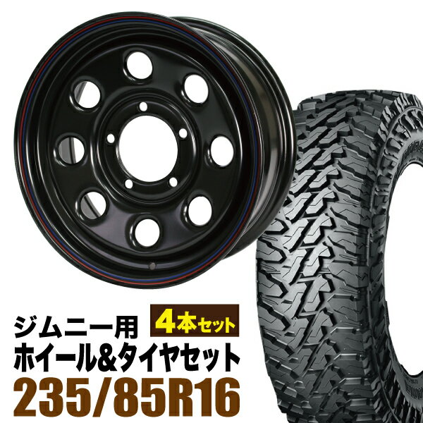 【4本セット】ジムニー タイヤホイールセット JB64 JB74 JB23 JA11系 まつど家 鉄八(てっぱち) 16インチ×6.0J 20 ブラック×YOKOHAMA GEOLANDAR M/T MT G003(ヨコハマ ジオランダー エムティ)LT235/85R16【送料無料】オリジン ORIGIN Labo 車検対応