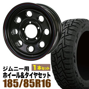 【1本組】ジムニー タイヤホイールセット JB64 JB74 JB23 JA11系 まつど家 鉄八(てっぱち) 16インチ×6.0J+20 ブラック×OPEN COUNTRY R/T RT(オープンカントリー アールティ)185/85R16 ホワイトレター【4本以上で送料無料】オリジン ORIGIN Labo 車検対応