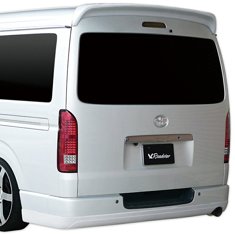 ハイエース 1～9型 ワイド リアハーフスポイラー LUX MODEL (ラックスモデル) ORIGIN Labo. HIACE オリジンラボ オリジン FRP 未塗装 リアスポイラー リヤスポイラー リアバンパー 200系 hiace レジアスエース ワイドボディー