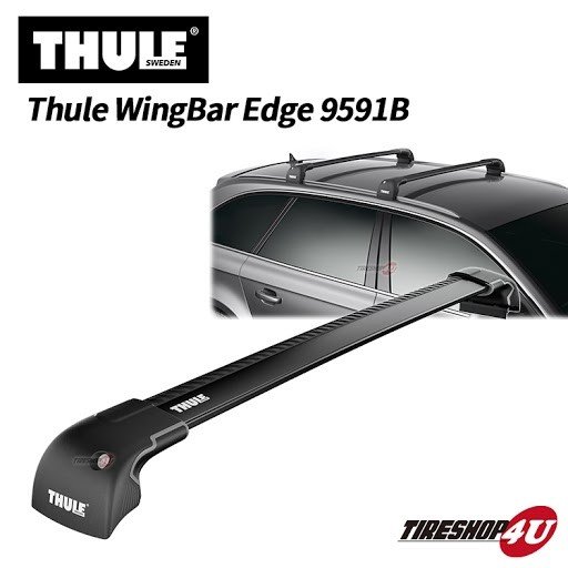 THULE スーリー WingBar Edge 9591B ベースキャリア ブラック フィックスP・ダイレクトルーフレール用 959120 ※別途車種別取付キット別売
