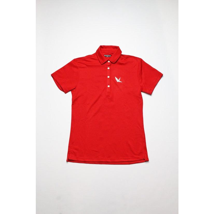 【最大P10倍】LADY'S 1PIU1UGUALE3 GOLF S/S POLO PLAIN 半袖ポロシャツ ゴルフウェア レディース M (レッド/ホワイト/ブラック)
