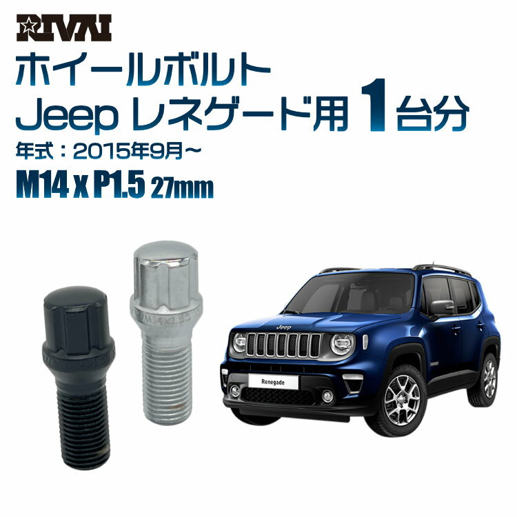 【60度テーパー】RIVAI スプラインボルト 社外ホイール用 M14xP1.5 27mm ブラック メッキ 一台分 20本..