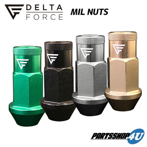 6穴用 24個セット DELTA FORCE MIL NUTS M12xP1.5 M12xP1.25 19HEX デルタフォース ミルナット 選べる4カラー 軽量アルミナット 高強度 貫通タイプ ナット ジュラナット ホイール 交換 グリーン ブラック シルバー ベージュ JIMNY SIERRA 予備 タイヤ