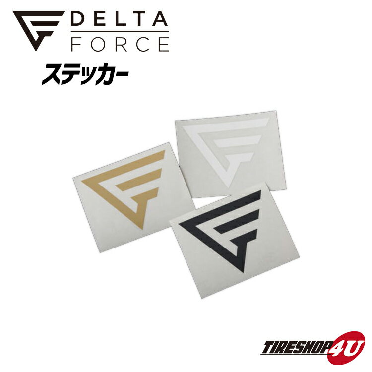 DELTA FORCE ロゴ ステッカー（ F マーク ） size：100 x 76 3色設定 ホワイト / サハラ ベージュ / マットグレー STICKER デルタフォース シール デカール 窓 ボディ カスタム