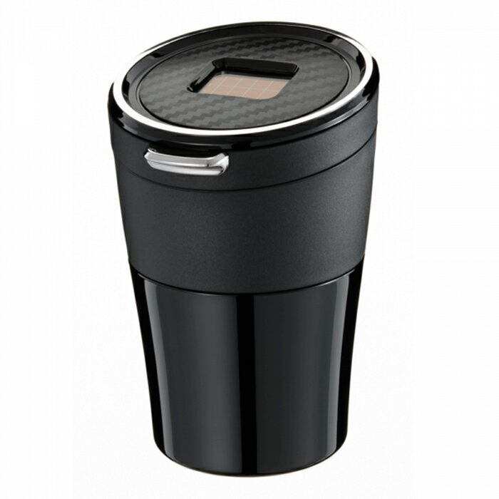 センサーイルミアッシュ カーボン調 Fizz1105 カー用品灰皿 アッシュ 光る 太陽電池 ソーラー充電 ワン..