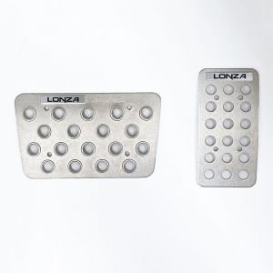 【最大P47倍】アウトレット品 【AT車 専用ミニペダルセット】シルバー AK-701 LONZA ロンザ 軽・コンパクトカータイプ オートマ車用 軽自動車 アクセル ブレーキ アルミ 運転 快適 ドレスアップ カスタム 銀 ドライブ 旅行 行楽 キャンプ NAPOLEX ナポレックス 取り付け簡単