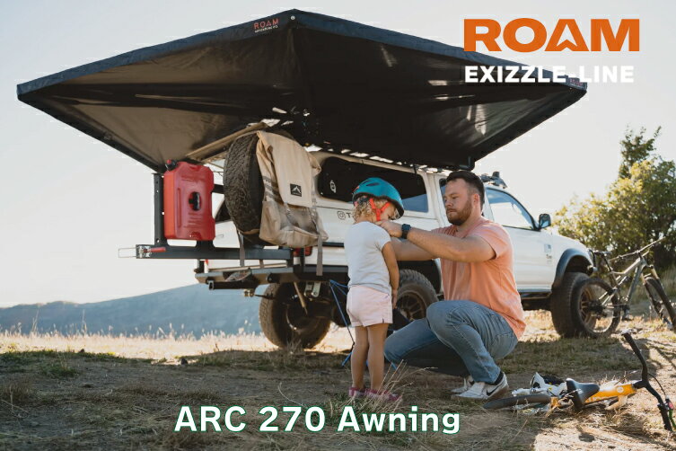 ROAM AWNING ARC 270 DRIVER 車載用オーニング ポリコットン アルミ ロームアドベンチャー オートキャンプキャンプ アウトドア 外遊び アメリカ 車中泊 オフロード カーサイドタープ