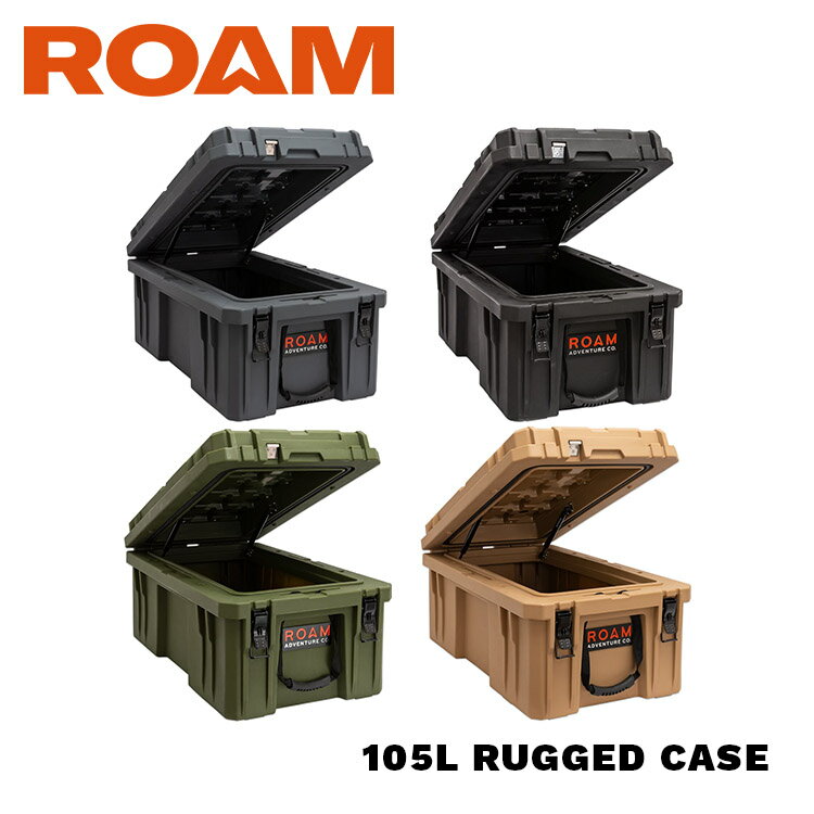 楽天PARTS SHOP 4U【最大2,000円OFF】【ラギッドケース 105L】RUGGED CASE 105L ローム アドベンチャー Black / SLATE / OD GREEN / DESERT TAN 小物入れ プラスチック 収納 大容量 頑丈 キャンプ バーベキュー 防塵 防水ギア gear プロダクツ アウトドア ROAM ADVENTURE