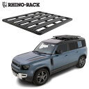 【RHINO-RACK】 ランドローバー ディフェンダー 110 L663PIONEER PLATFORMライノラック パイオニアプラットフォーム(1328mm X 1236mm) WITH RCL LEGS 取り付けキットJC-01413 個人宅配送不可 ルーフラック アウトドア キャンプ ルーフラック アルミ 黒