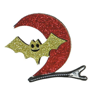 【取寄品】 コスプレ 仮装 ヘアクリップ ラメコウモリ 【 ヘアアクセサリー プチ仮装 変装グッズ パー..