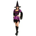 コスプレ 仮装 パープルウィッチ M 【 コスプレ 衣装 ハロウィン 仮装 コスチューム 可愛い 魔女 余興 かわいい 大人用 パーティーグッズ レディース 女性用 魔法使い 】