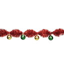 クリスマス ツリー オーナメント プラボール付モール レッド 【 クリスマス オーナメント パーティーグッズ クリスマス飾り ツリー飾り 天井飾り デコレーショ...