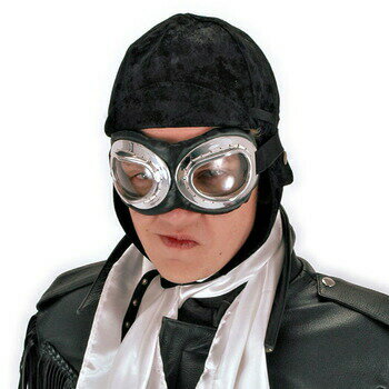 コスプレ 仮装 アビエイターキャップ(飛行士帽子/ブラック) 【 コスプレ 衣装 ハロウィン パーティーグッズ かぶりもの ハロウィン 衣装 変装グッズ プチ仮装 操縦士 ハット パイロット 】