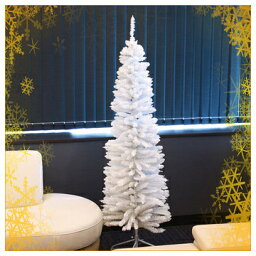 クリスマスツリー 180cm ホワイトクリスマススリムツリー 【 白 ヌードツリー 雪 装飾 飾り ホワイトツリー 】
