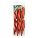 クリスマス ツリー オーナメント アイスクルオーナメントセット バラエティーレッド 9cm 6個入 【 クリスマスツリー つらら クリスマスパーティー 装飾 クリスマス飾り ツリー飾り 雑貨 ツララ パーティーグッズ ドロップ デコレーション 】