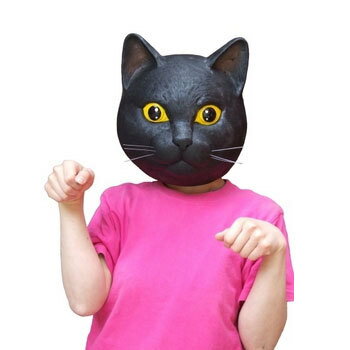コスプレ 仮装 M2 黒ネコ 【 コスプレ 衣装 ハロウィン パーティーグッズ おもしろ かぶりもの 動物 面白マスク ハロ…