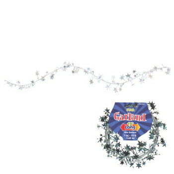 クリスマス ツリー オーナメント [2点セット] 360cmスターワイヤーガーランド シルバー 【 インテリア 雑貨 パーティー 飾り付け クリスマス オーナメント 壁掛け 盛り上げグッズ 星型 パーティー用品 クリスマス飾り イベント用品 宴会グッズ クリスマスツリー 】