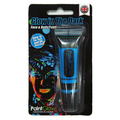 コスプレ 仮装 GLOW IN THE DARK グローインザダーク フェイス＆ボディペイント ブルー [Glow In The Dark Face ＆ Body Paint (blue)] 【 コスプレ 衣装 ハロウィン 変装グッズ 化粧 ジェル 光るメイクアップ プチ仮装 ハロウィン 衣装 カラー パーティーグッズ 】