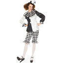 コスプレ 仮装 大人用ピエロ 【 コスプレ 衣装 ハロウィン 仮装 レディース 服 コスチューム ピエロ ピエロ服 道化師 女性用 クラウン ぴえろ ピエロ衣装 パーティーグッズ 余興 ピエロコスチューム 】