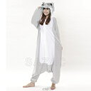【取寄品】 コスプレ 仮装 SAZAC(サザック) フリース着ぐるみ シルバーオオカミ 【 男女兼用 かわいい アニマル 動物 余興 パーティーグッズ コスチュ...
